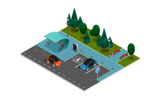 City Constructor Elements Isometric 7 Vector Illustration Concept