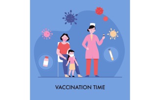 Vaccination Covid Vector Illustration Concept
