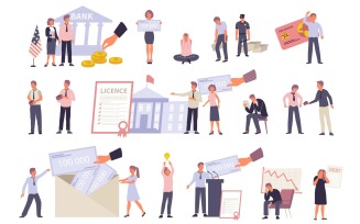 Government Support Business Flat Vector Illustration Concept