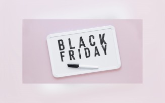Black Friday Big Sale Banner Light Pink Color Background Design Template