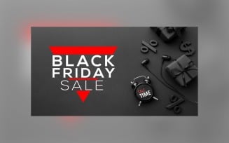 Black Friday Big Sale Banner Matte Black Color Background Design Template