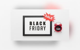 Black Friday Sale Banner With Gray And Black Color Background design