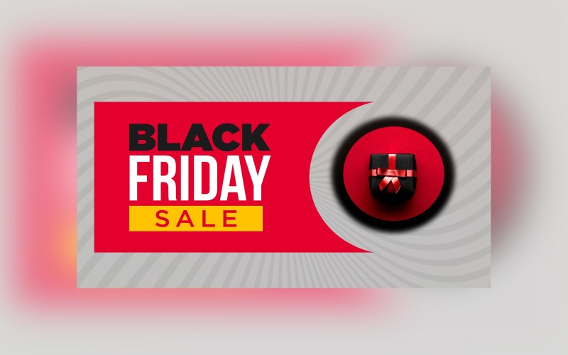 Black Friday Sale Banner With Gray Color Abstract Background Design Template Product Mockup