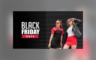 Black Friday Sale Big Sale Banner With Black Abstract Background Design Template