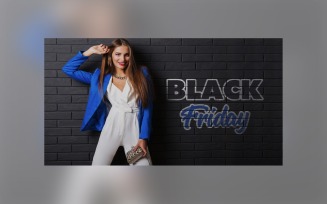Black Friday Sale Sale Banner With Black Abstract Background Design Template