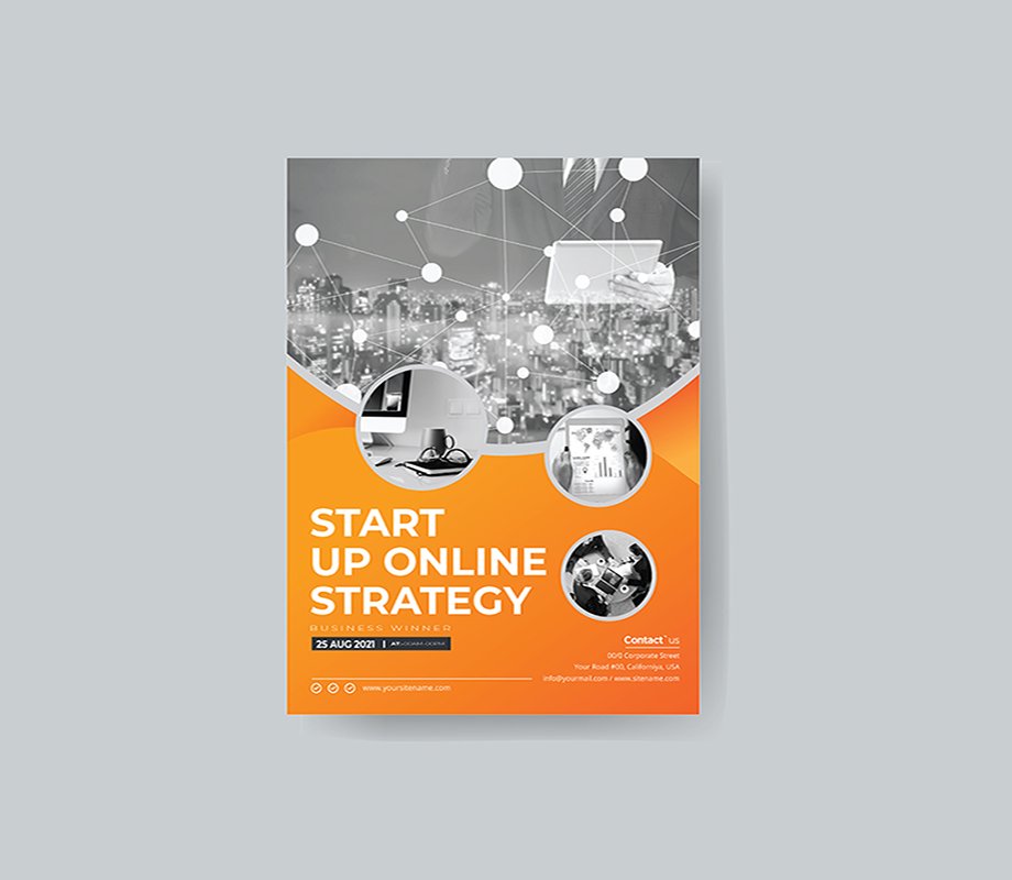 Template #207183 Flyercleancompanyconsultantcorporatecorporate Flyercreativedesignflyerhandoutleafletmagazinemarketingmodernmultipurpose Webdesign Template - Logo template Preview