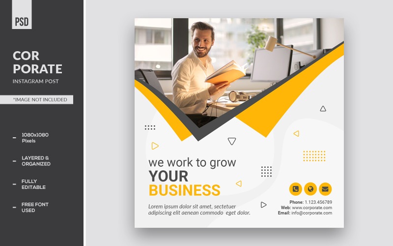 Grow Business Corporate Instagram Post And Banner Ads Social Media