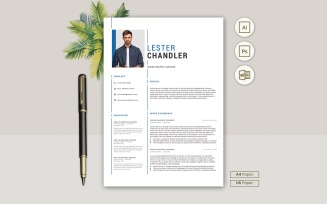 Lester Chandler Minimal and Clean Resume CV Template
