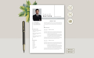 Professional Resume CV Template Design Vol 4