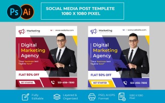 Social Media Marketing PSD Template