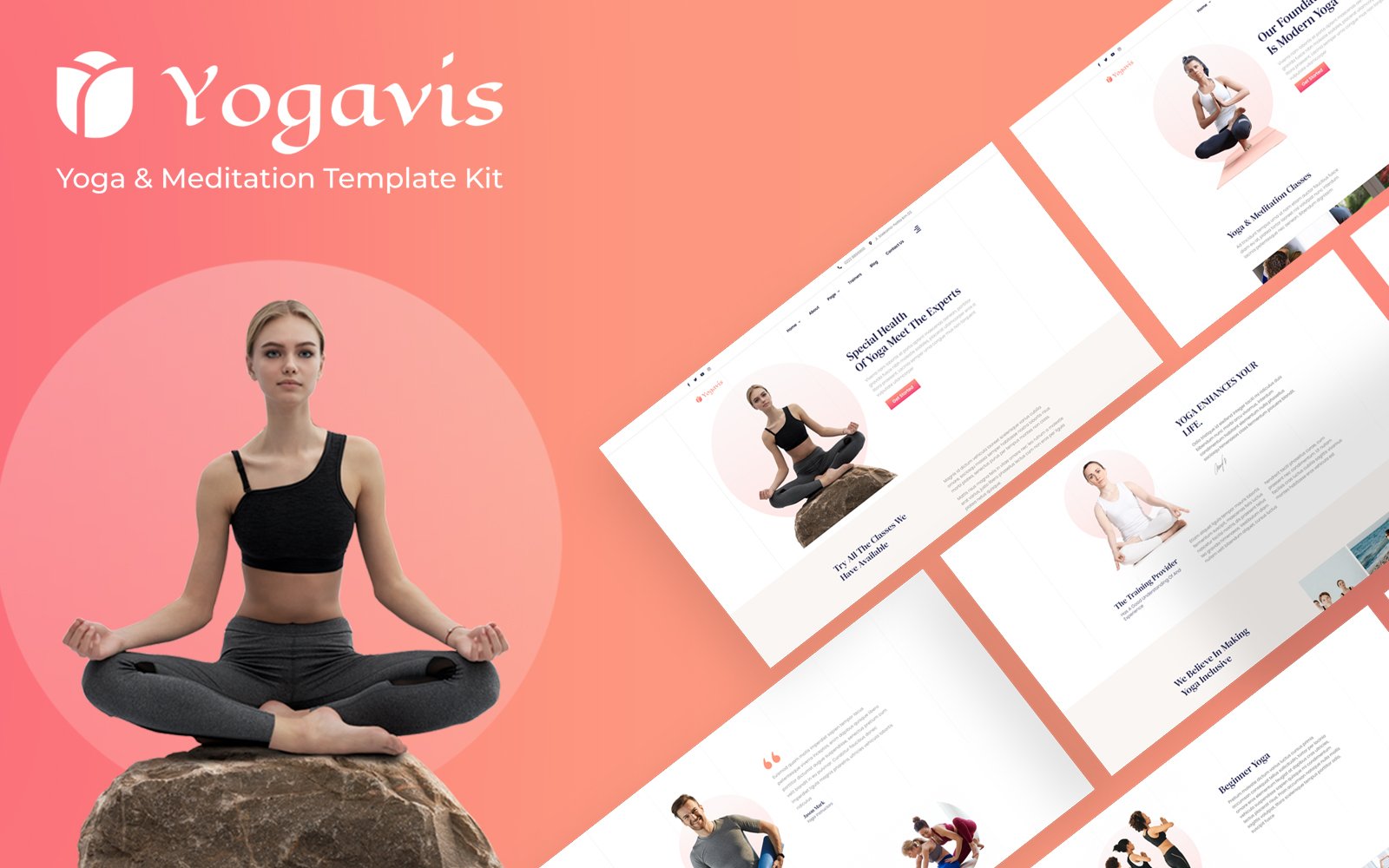 Kit Graphique #207226 Yoga Meditation Divers Modles Web - Logo template Preview