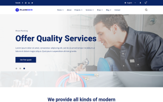Plumbing Construction Services HTML Template