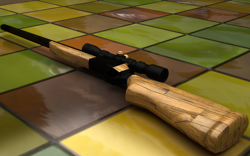 RifleMe - 3D Low Poly Rifle Gun Model