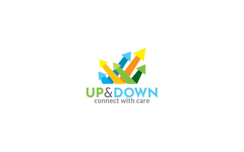 Up & Down Logo Design Template Logo Template