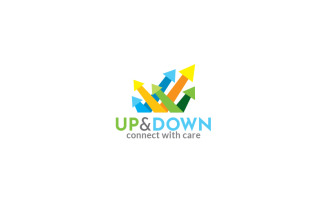 Up & Down Logo Design Template
