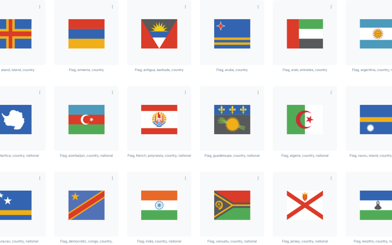 World Flags and World National Flags Iconset template Icon Set