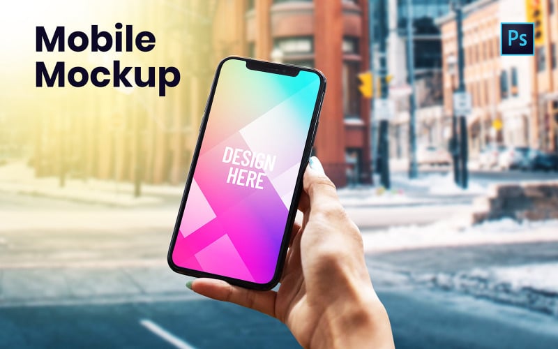 Attractive Mobile PSD Mockup Product Mockup