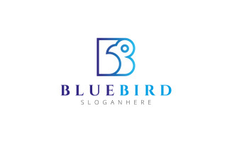 Blue Bird Logo Design Template