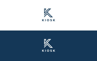 Geometric K letter Logo Design Template