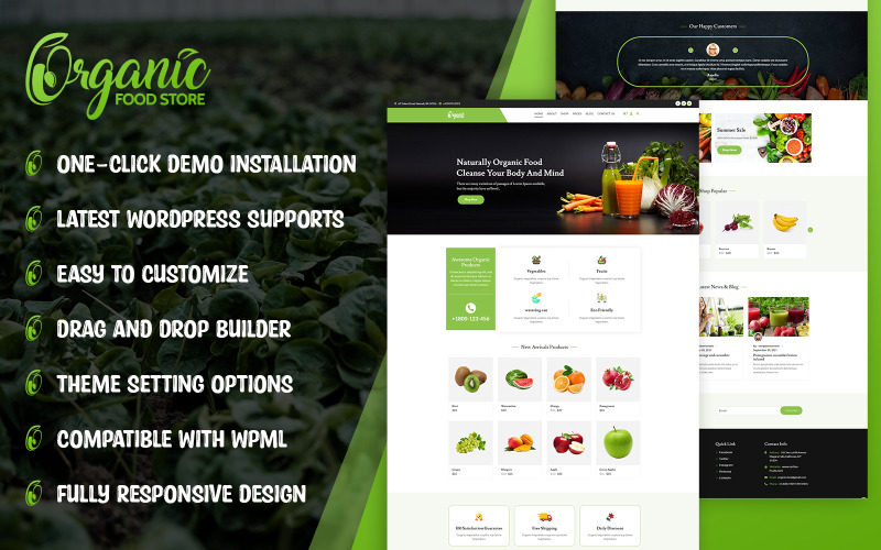 Organic Food Farming WooCommerce WordPress Theme WooCommerce Theme