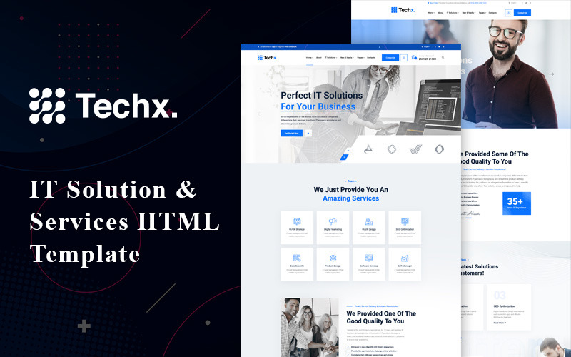 Techx - IT Solution & Services HTML Template Website Template