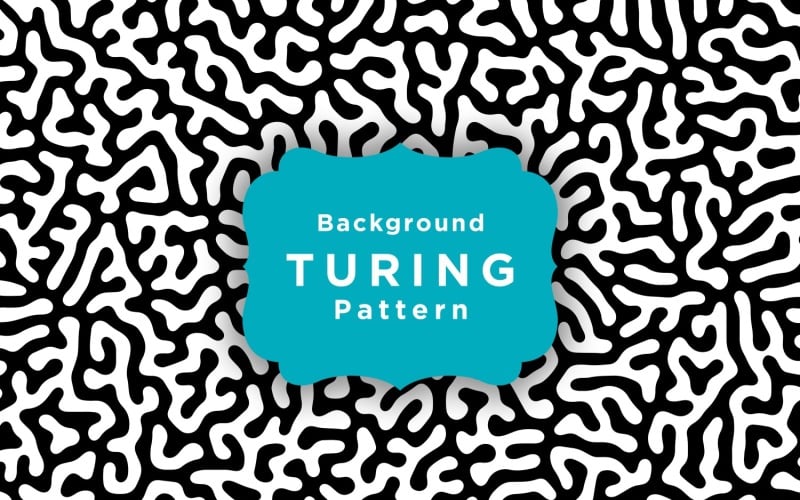 Abstract Diffusion Turing Pattern With Chaotic Shapes Background