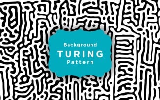 Black And White Organic Rounded Lines Turing Pattern Background Template