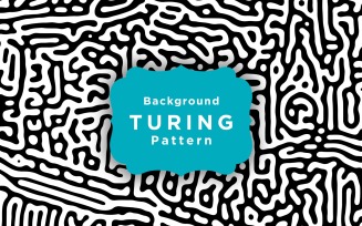 Black And White Organic Rounded Lines Turing Pattern Background
