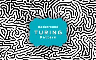 Black And White Organic Rounded Lines Turing Pattern