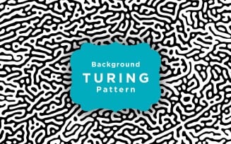Black And White Turing Design For Fabric Printing