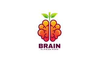 Brain Gradient Color Logo