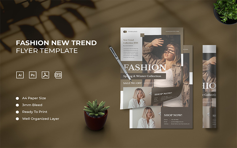 Fashion New Trend - Flyer Corporate Identity