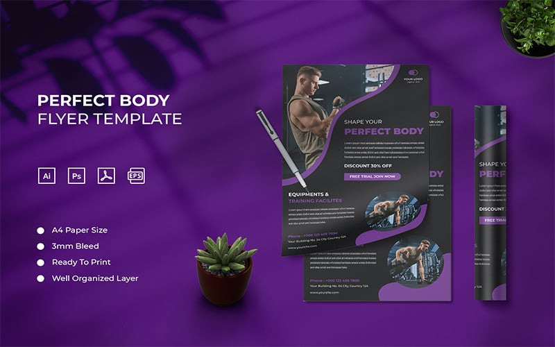 Perfect Body - Flyer Template Corporate Identity