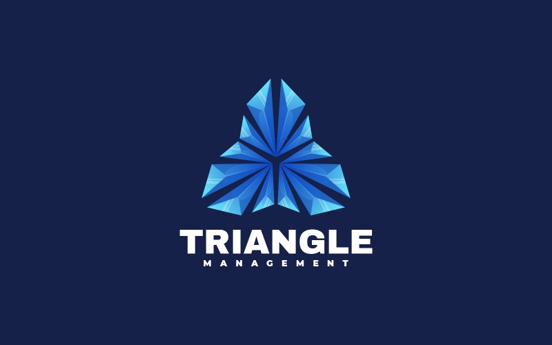 Triangle Gradient Logo Style Logo Template
