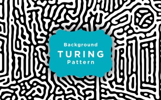 Turing Pattern Black And White Colors Design Background