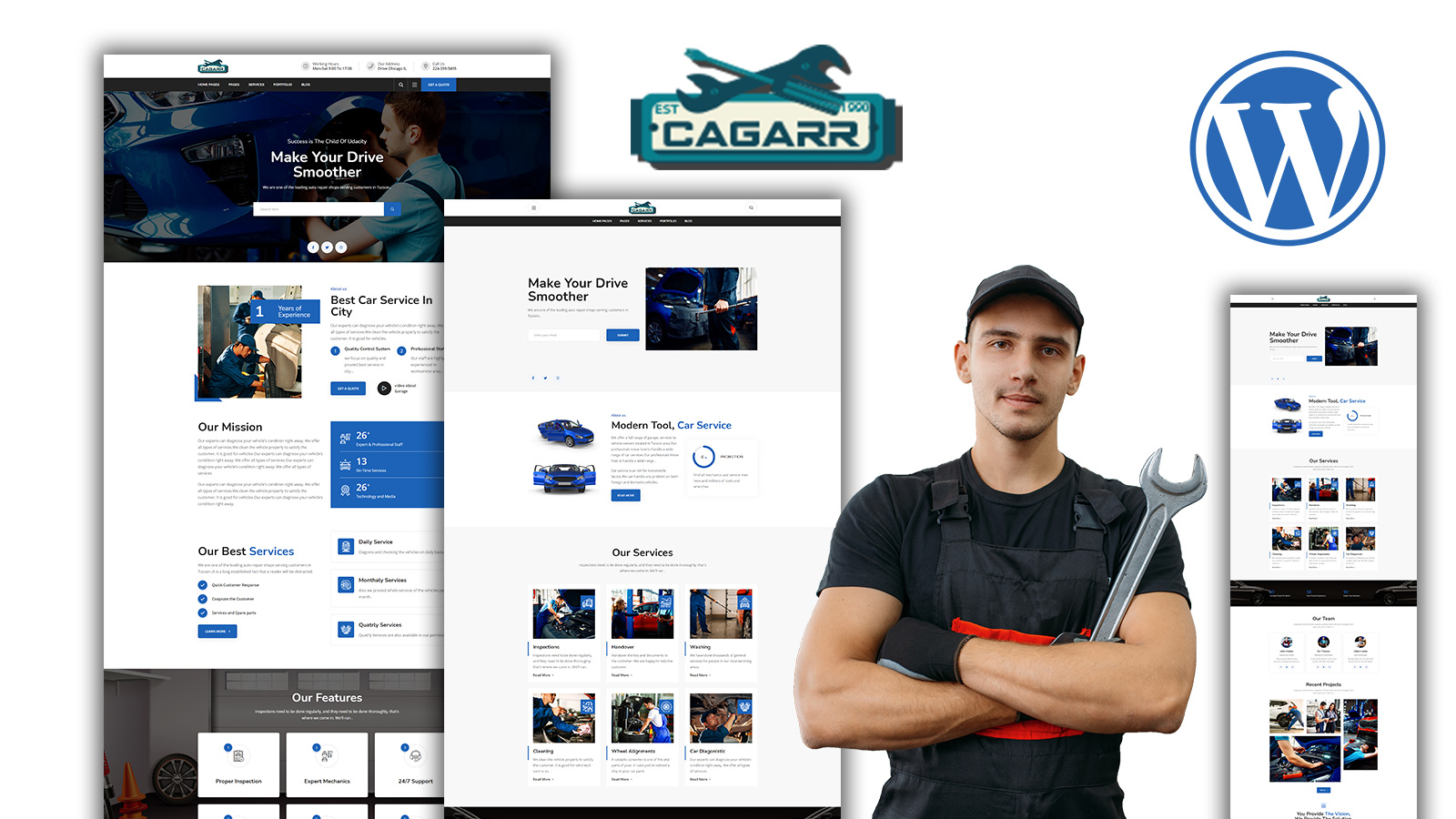 Cagaar Mechanics Car Repair WordPress  Themes 207549
