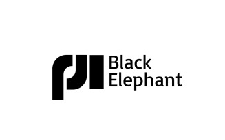 Abstract Black Elephant Simple Logo