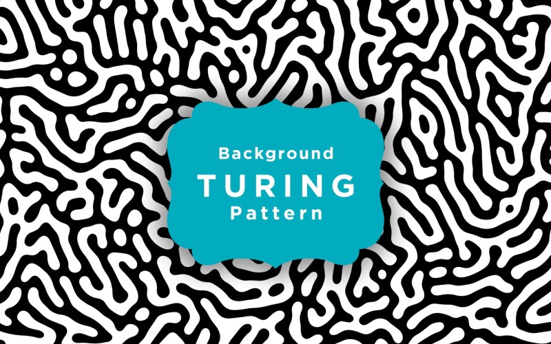 Black & White Organic Rounded Lines Turing Pattern wallpaper Background