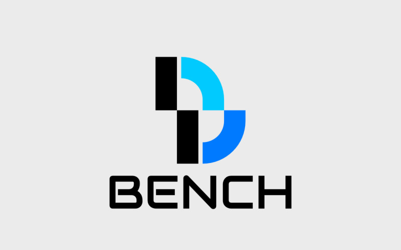 Letter B Simple Tech Corporation Logo Logo Template