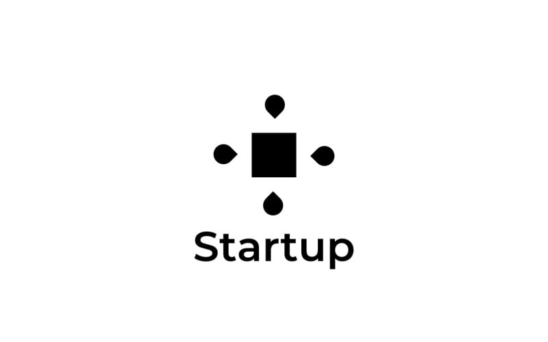 Drop Square Simple Corporate Logo Logo Template