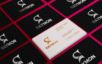 Luxury Logo Mockup Design in Black and White Business Card