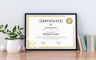 Golden Certificate Of Achievement