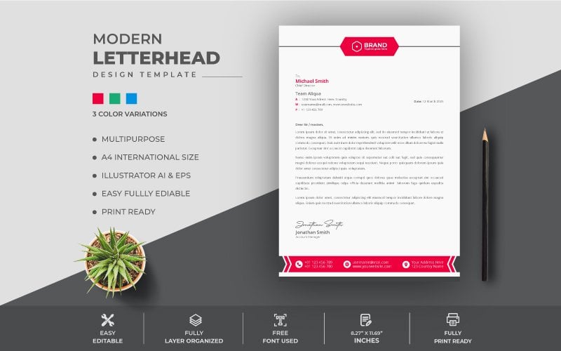 Template #207802 Templates Letterhead Webdesign Template - Logo template Preview