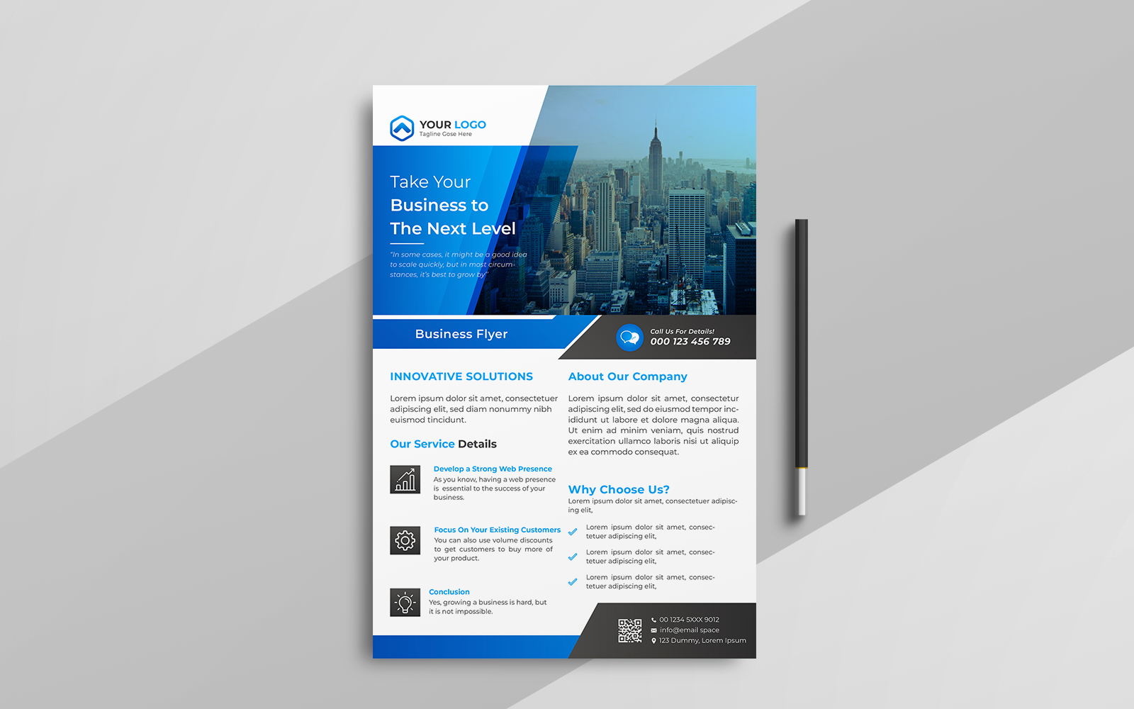 Template #207811 Blue Business Webdesign Template - Logo template Preview