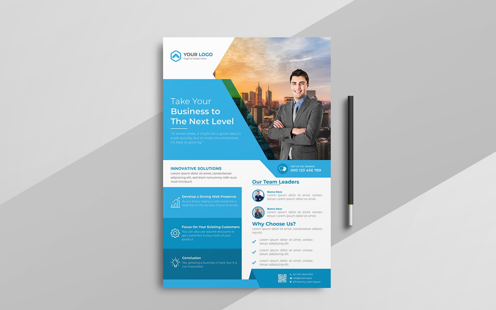 Template #207815 Blue Business Webdesign Template - Logo template Preview