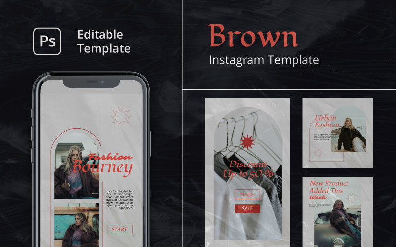 Kit Graphique #207851 Instagram Template Web Design - Logo template Preview