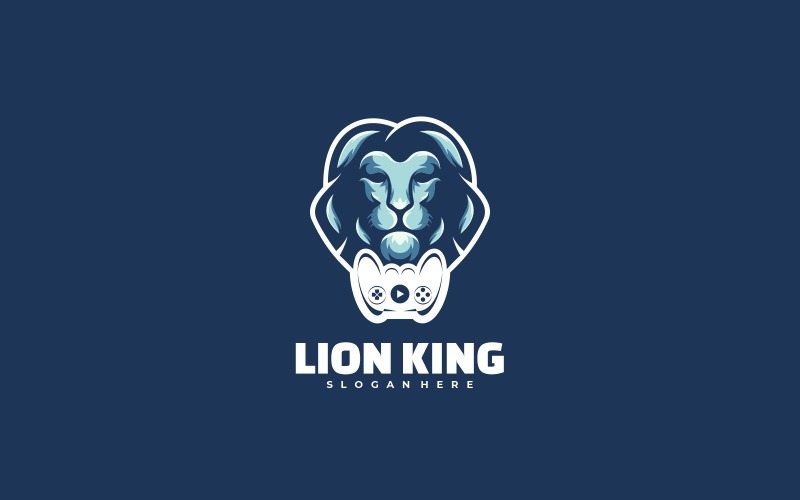 Lion King Simple Mascot Logo Logo Template