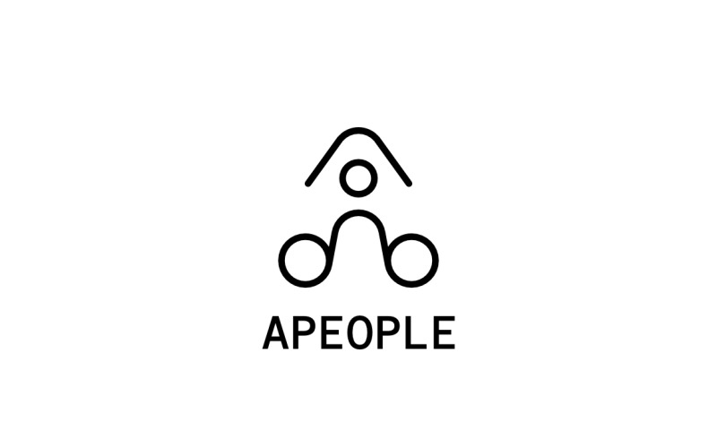Clever Letter A People Logo Logo Template