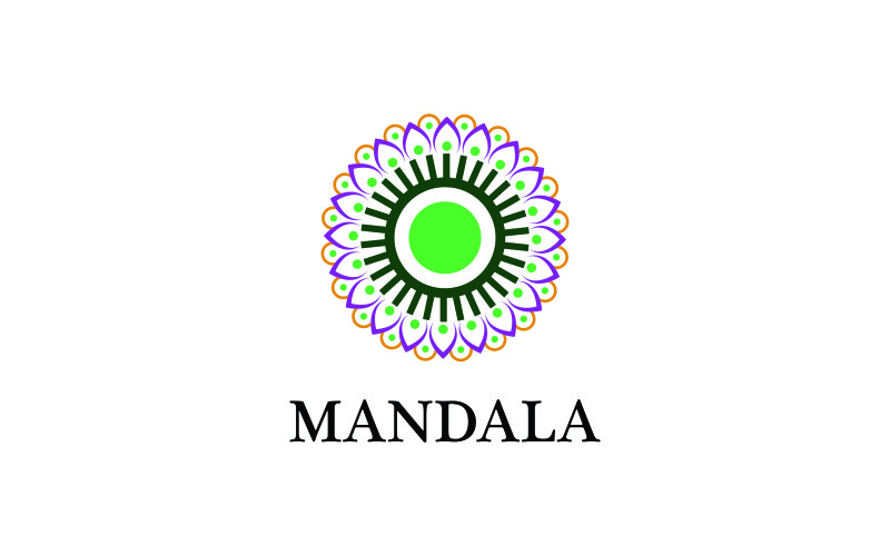 Mandala Art Paint Logo Template