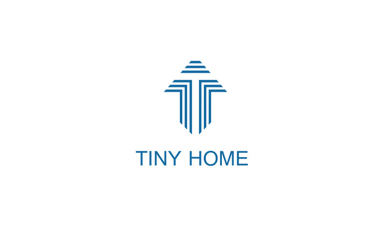 Tiny Home Logo - Monogram T Letter Logo Template